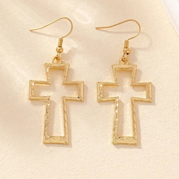 NEW Cross Pendant Earrings - Picture 3 of 4